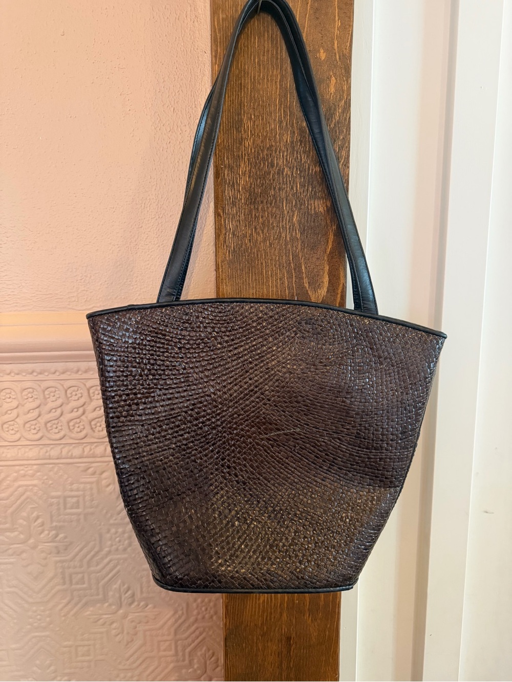Vintage Black Shoulder Bag with Blue, Teal and Pink Bird Appliqué - Picture 3 of 3